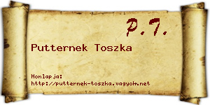 Putternek Toszka névjegykártya